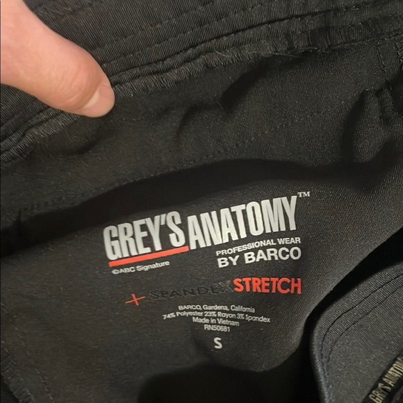 Women's Black Drawstring scrubs Pants - Picture 2 of 4